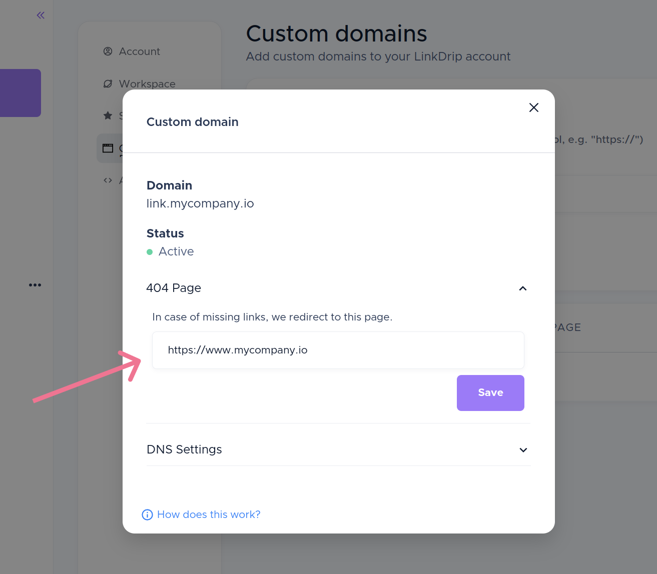 Setting up a 404 page