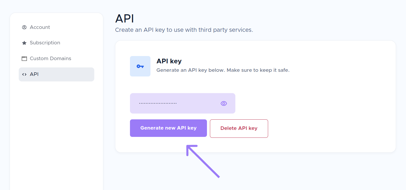 Create an API key